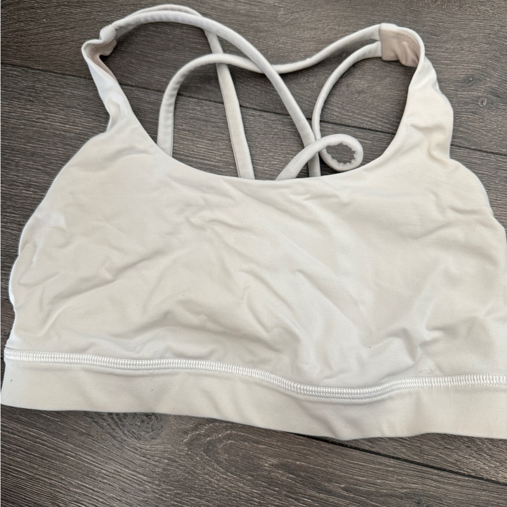 White lululemon energy sports bra